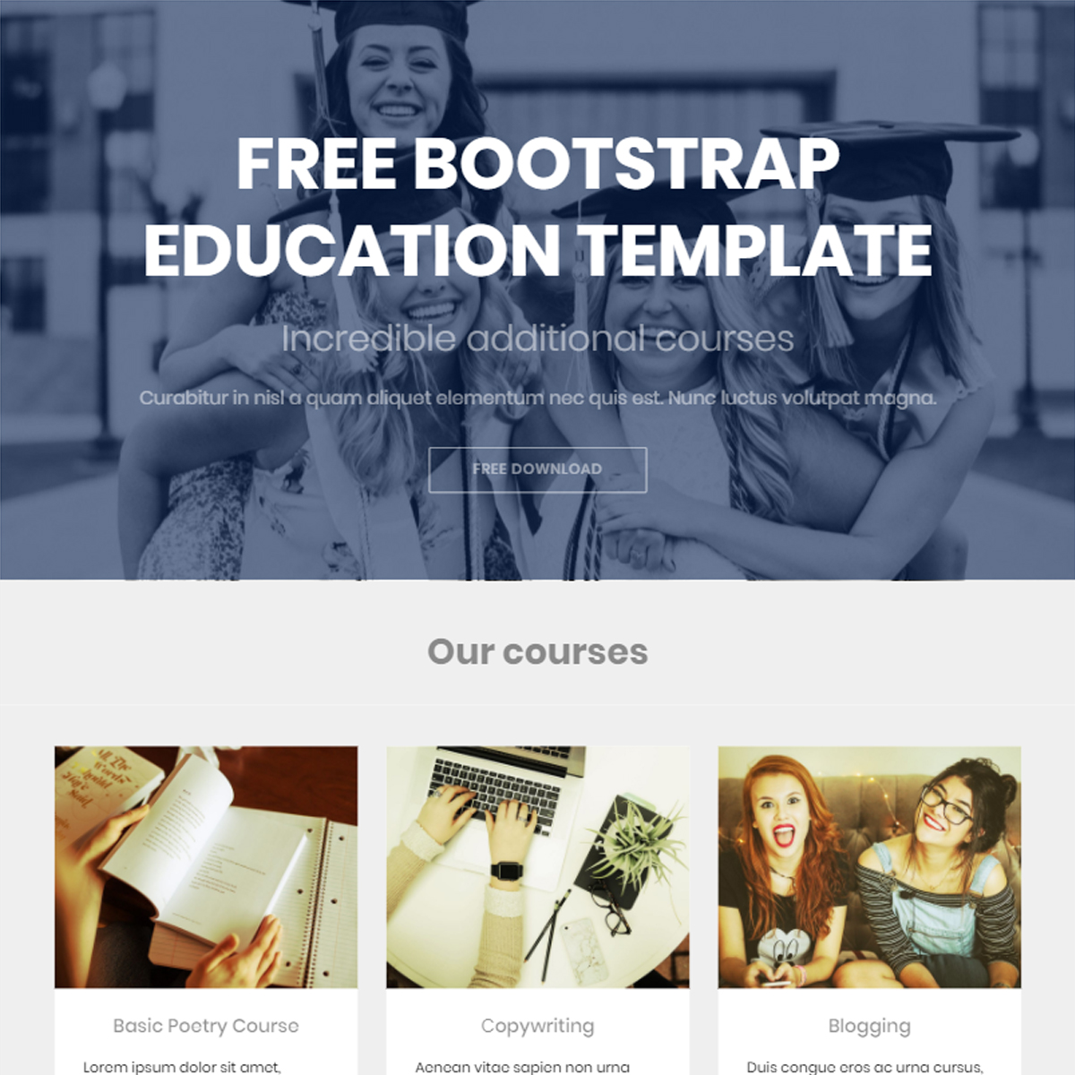 HTML Bootstrap Education Themes