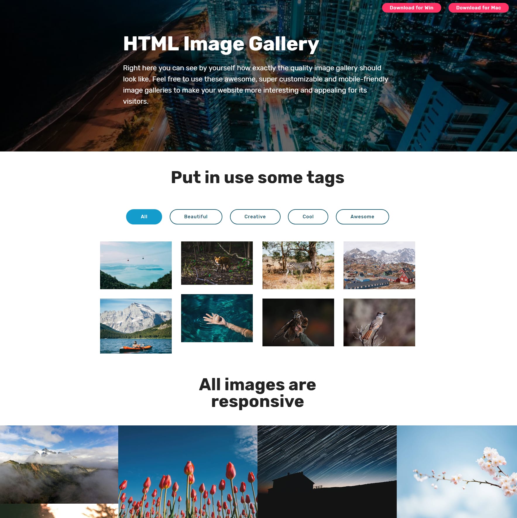 HTML5 Bootstrap Photo Gallery